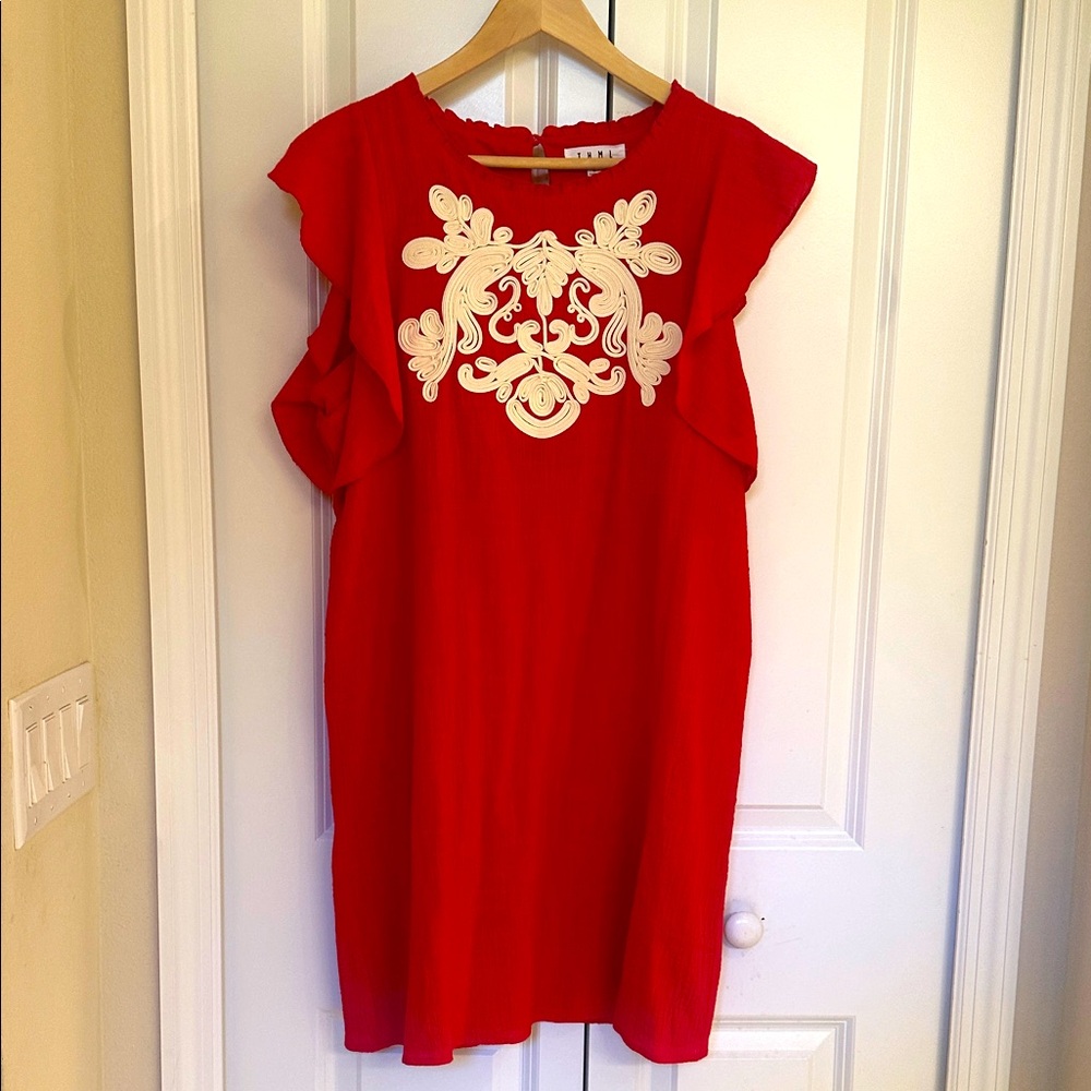 THML sz L Cotton Gauze dress